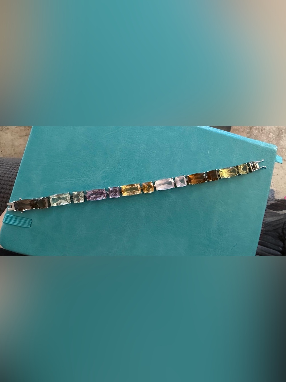 Multi Natural Stone 7 1/2” bracelet